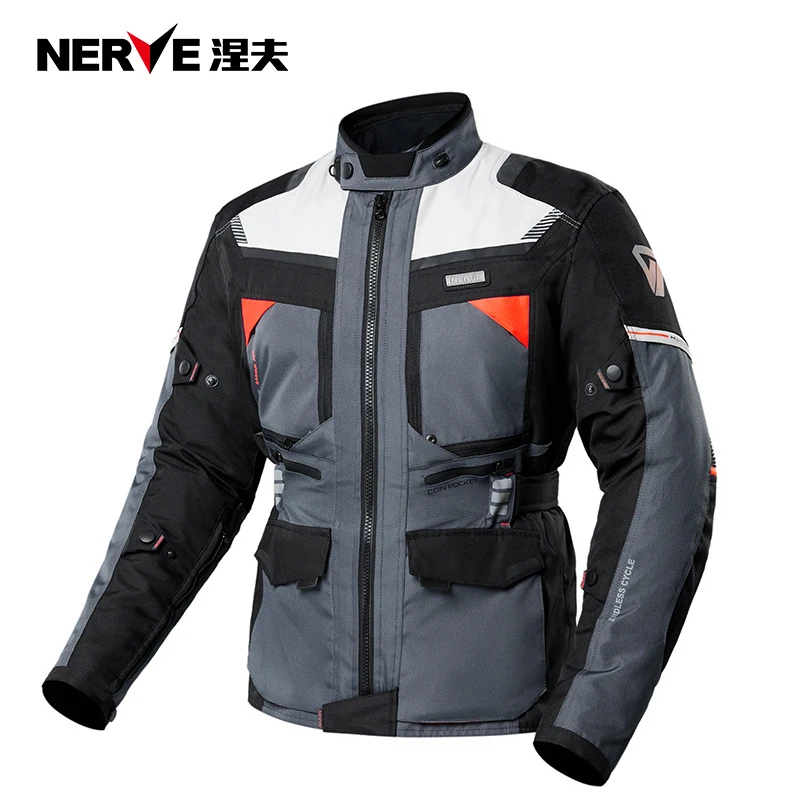 NERVE涅夫飓风摩托车骑行服套装男冬季防水保暖四季重机车拉力服