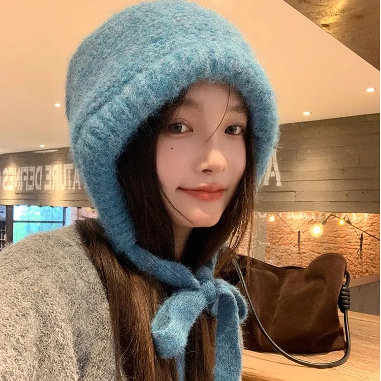 巴拉克拉法帽新款韩版可爱毛绒雷锋帽秋冬保暖帽子保暖护耳帽女