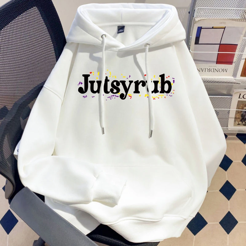 纯棉印花卫衣男女同款秋冬季加绒加厚连帽外套ins潮牌情侣装上衣