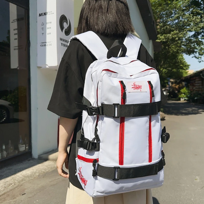 初中生潮酷男韩版大容量简约高中生双肩包女轻便百搭大学生电脑包