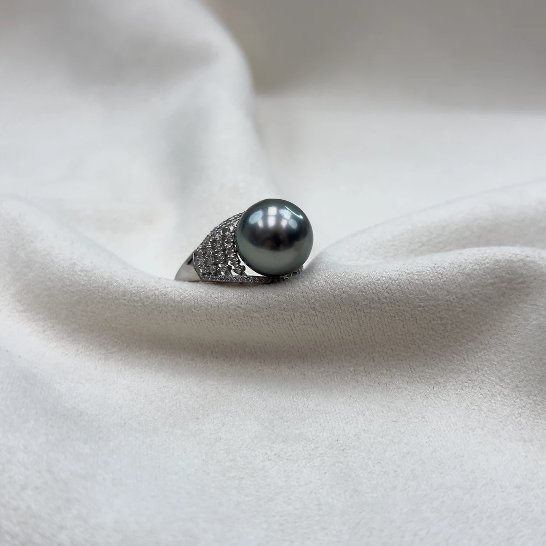 TJ78双十一海水限量福利海水大溪地珍珠戒指12-13mm