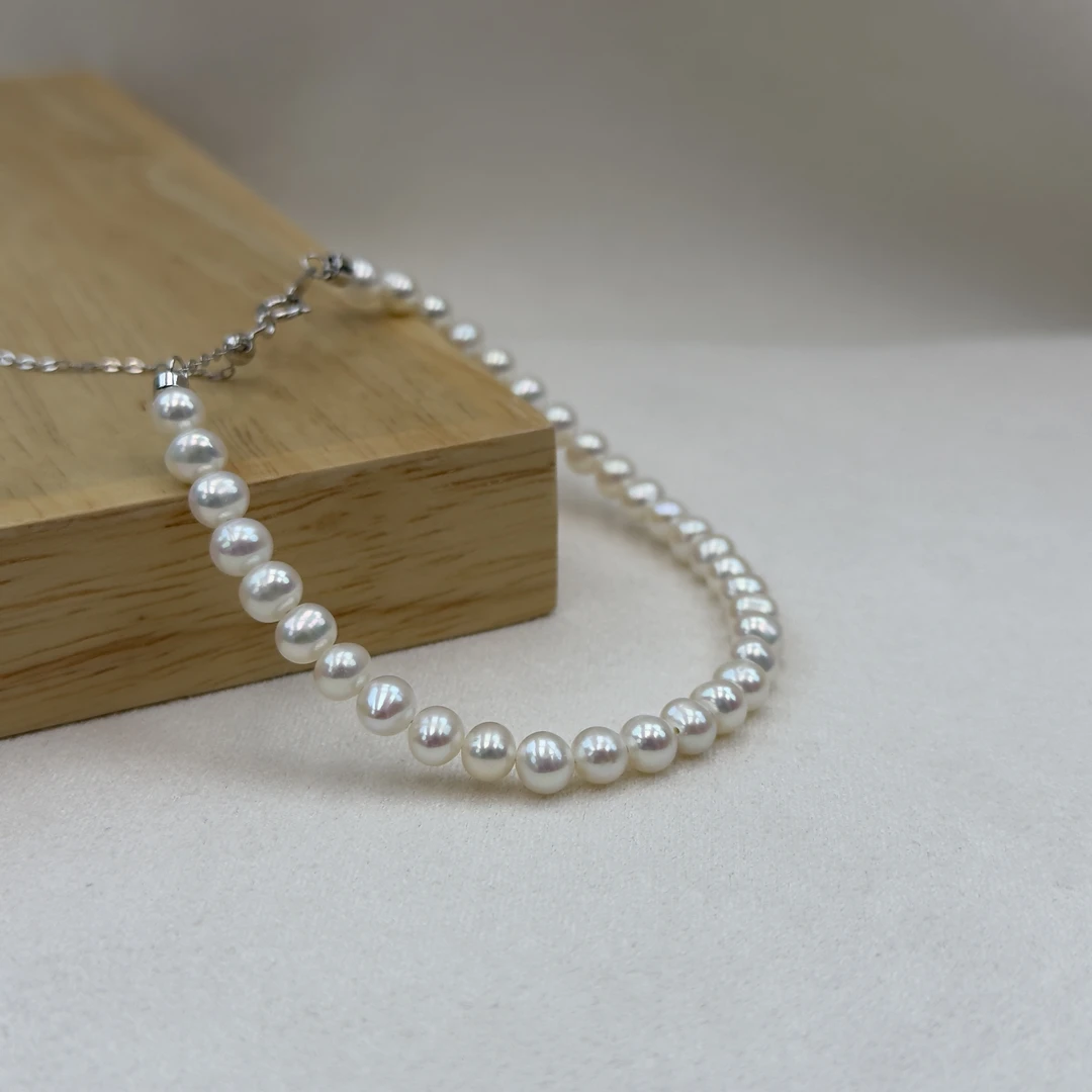 TS54天然淡水珍珠手链4.5-5mm非基地发货