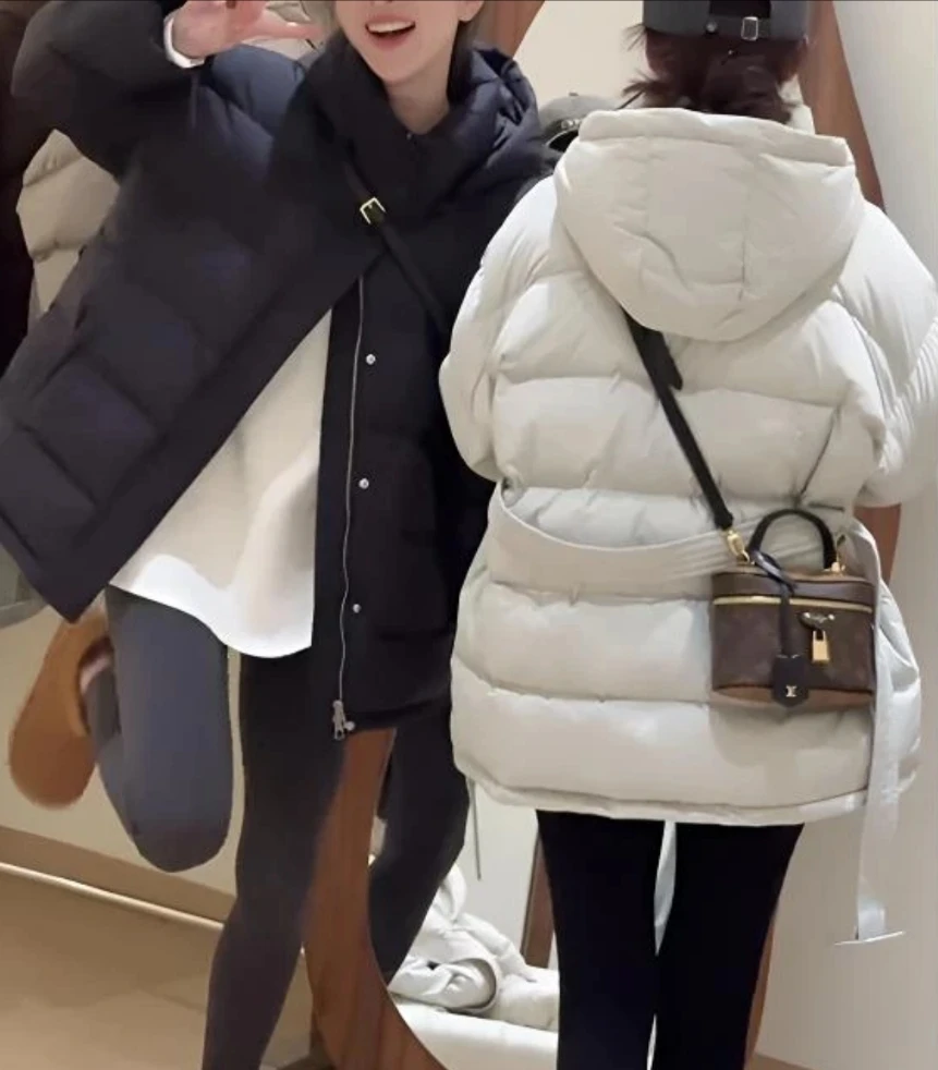 欧韩冬季小众时尚显瘦休闲百搭潮流加厚连帽羽绒服外套 G0950