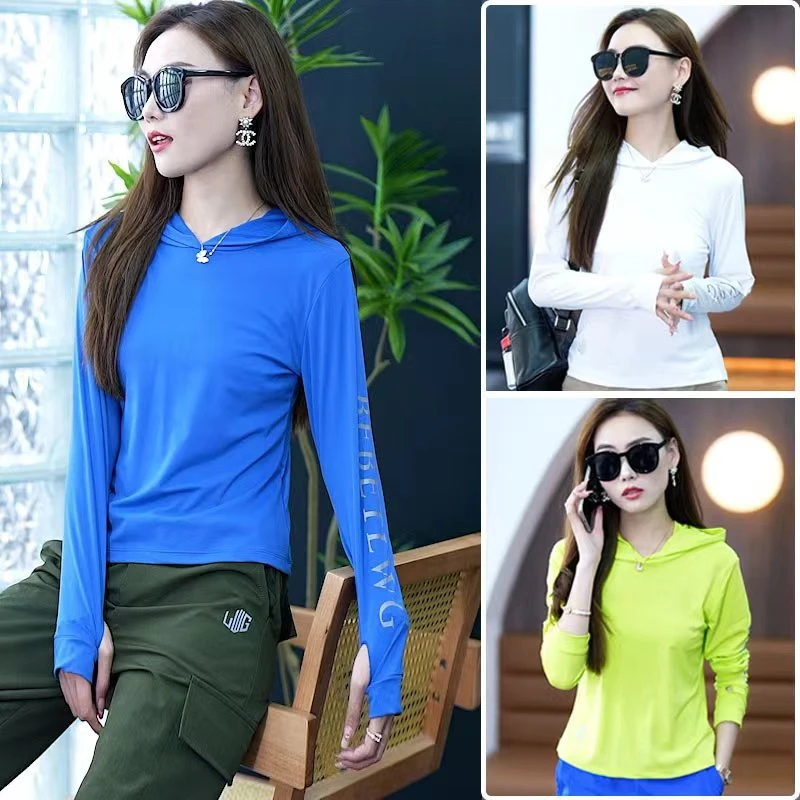 跑步上衣女晨跑薄款连帽速干衣透气休闲专业健身服瘦身瑜伽帽衫