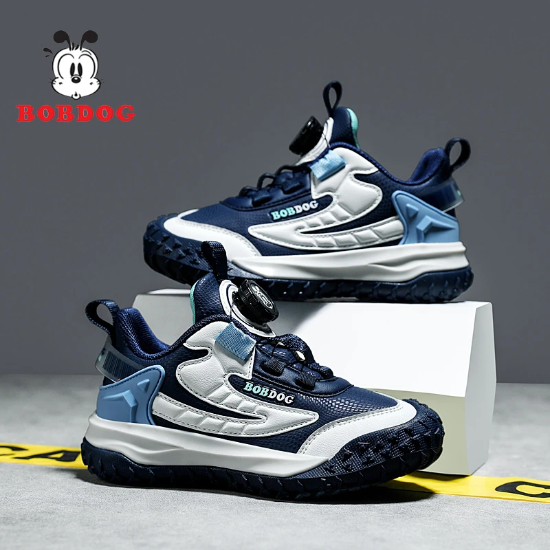 巴布豆童鞋男童运动鞋2025秋冬季新款皮面儿童男孩子中大童休闲鞋