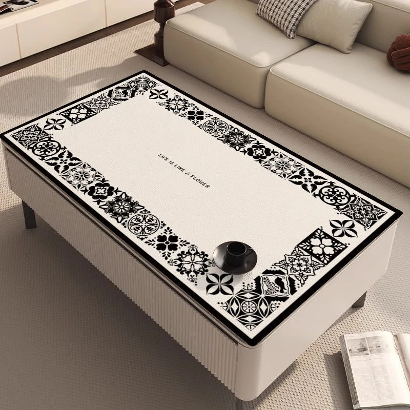 轻奢高级感茶几桌垫防水防油免洗防烫餐桌垫客厅桌面台布保护垫子