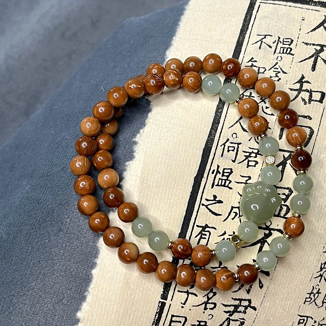 【招财猫】 菩提库克双圈 卡6手串