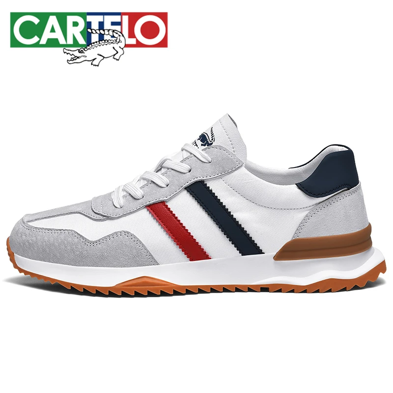 CARTELO/卡帝乐鳄鱼时尚休闲鞋男士百搭软底舒适潮流低帮运动鞋子