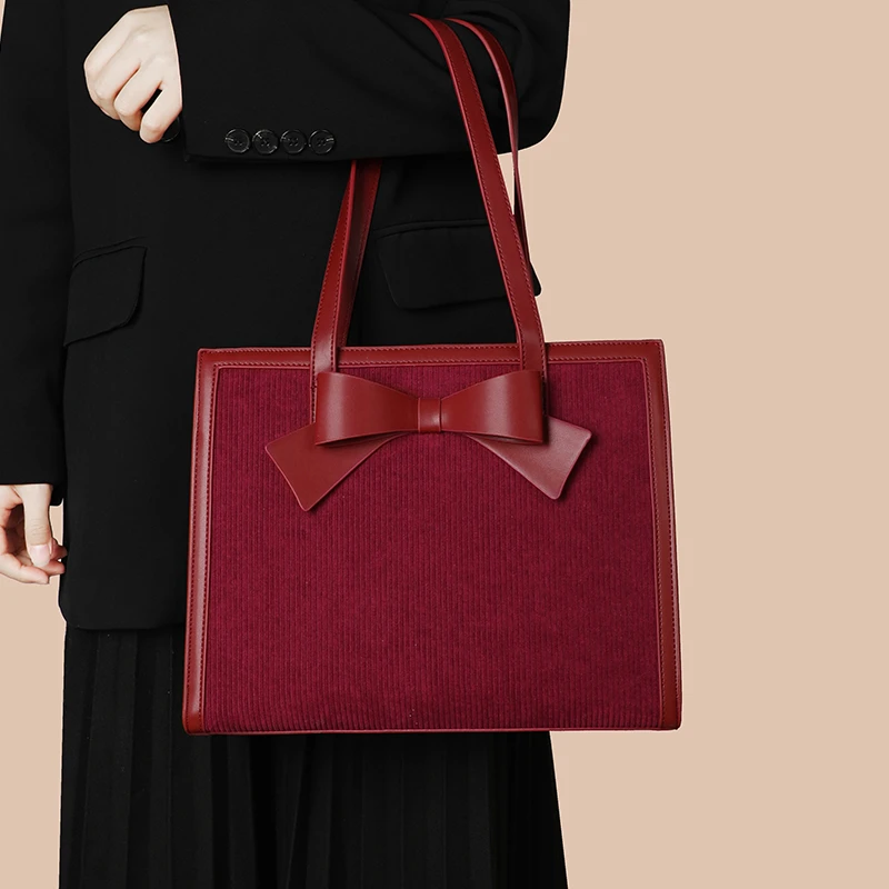 红色包包大容量托特包高级感结婚包大气手提包时尚新娘包日常可用