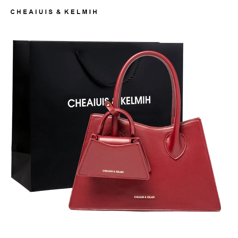 CHEAIUIS & KELMIH红色结婚包时尚轻奢婚包新娘包小众高级手提包