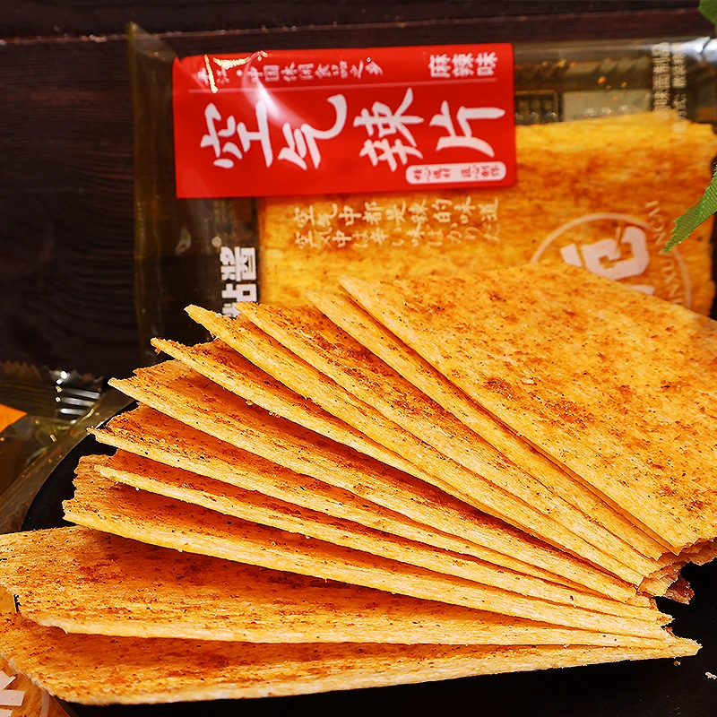 空气辣片酥脆口感辣条童年记忆小零食湖南平江特产儿时怀旧学生