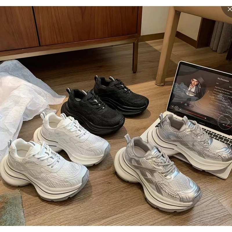 媛媛 【擦色做旧】做旧复古老爹休闲运动鞋百搭透气潮流厚底#X0230