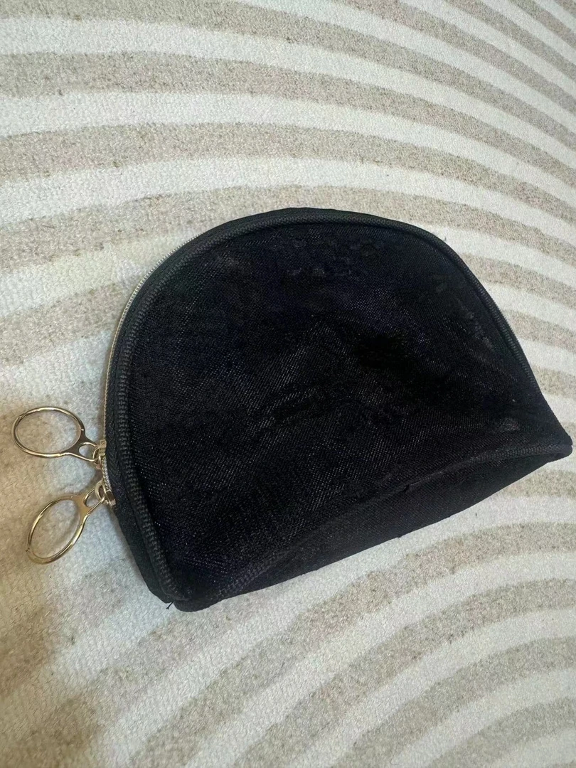 夏季蕾丝网状简约化妆包收纳包