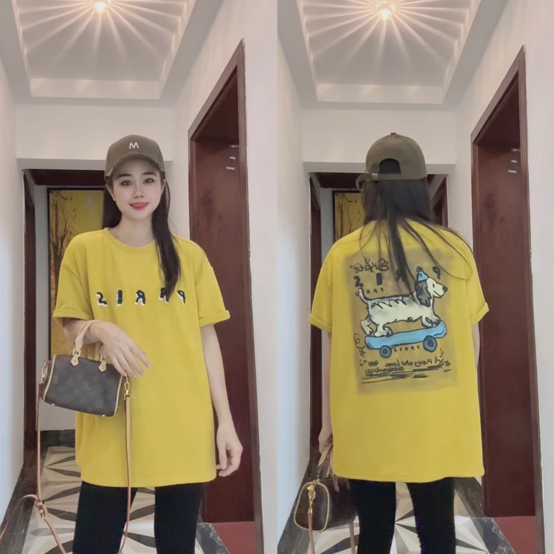 176新款舒适休闲宽松版型磨毛T恤(衣长70)