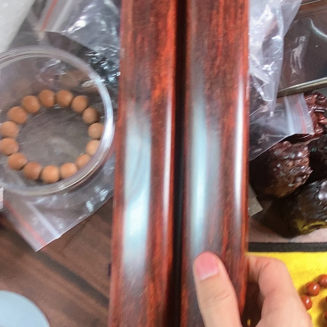 檀香紫檀(小叶紫檀)清*客镇尺一对
