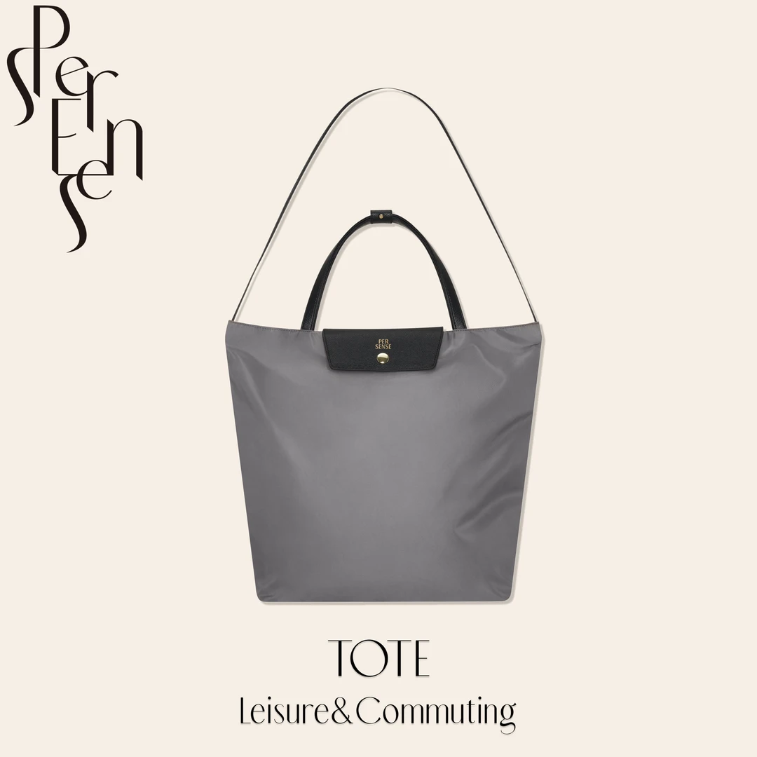 休闲通勤手提托特包灰色[微瑕样包无售后]