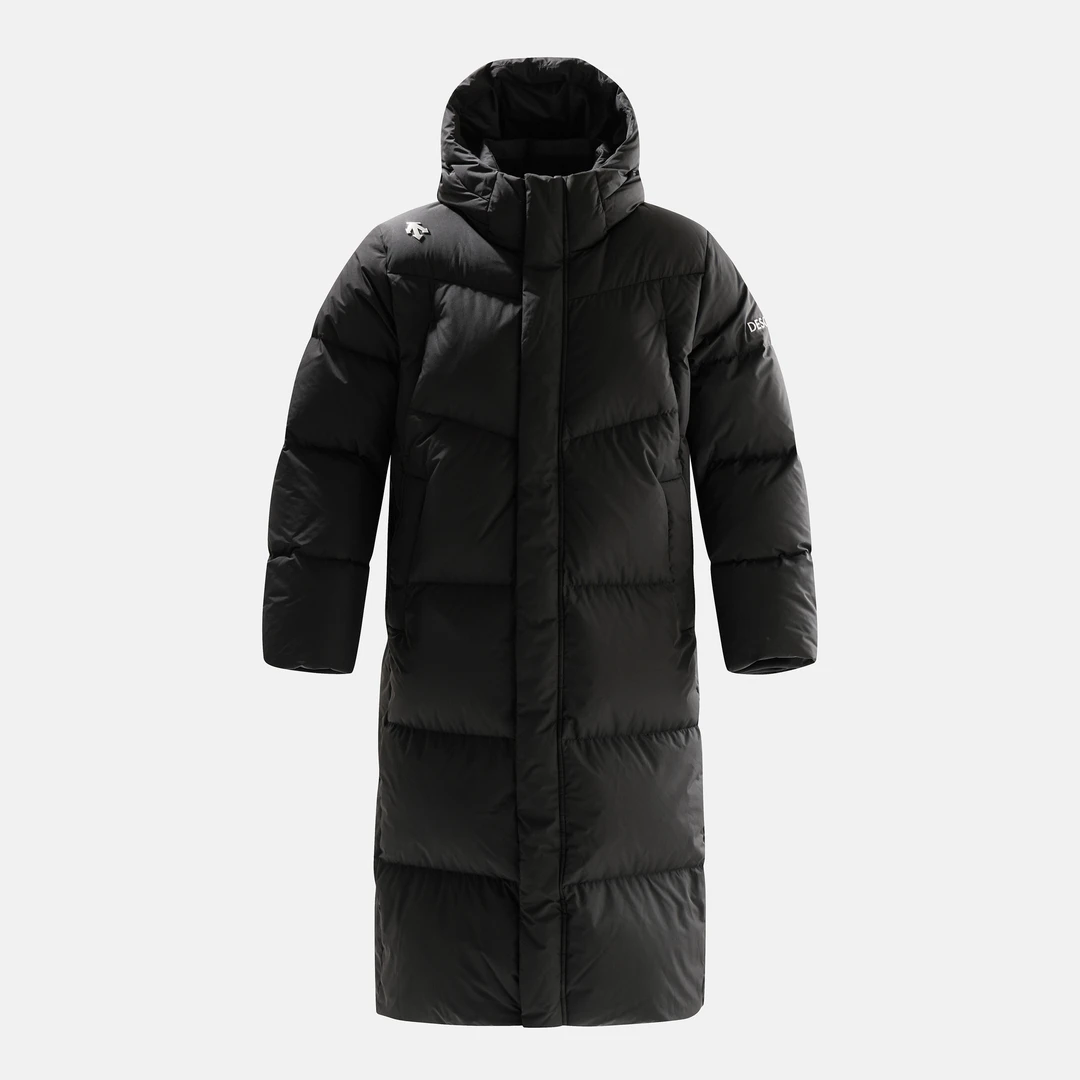 DESCENTE/迪桑特24款连帽拉链长款鹅绒羽绒服SP323SDJ91
