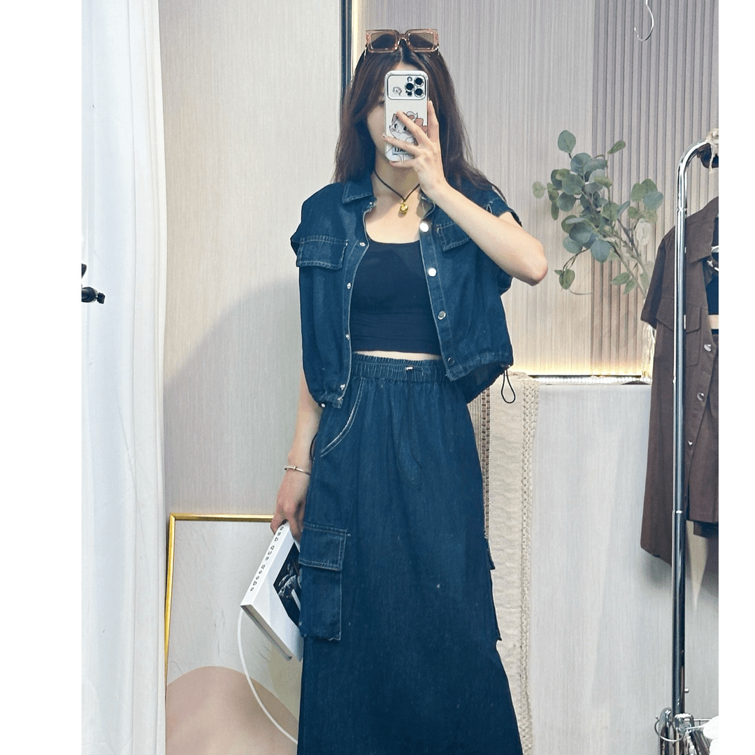 休闲女装韩系女短款穿搭显瘦时尚百搭宽松春季夏季洋气减龄设计感