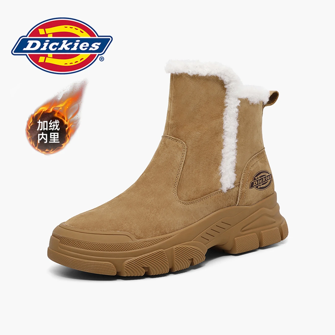 Dickies秋冬雪地靴加绒高帮雪地靴百搭短筒时尚休闲款