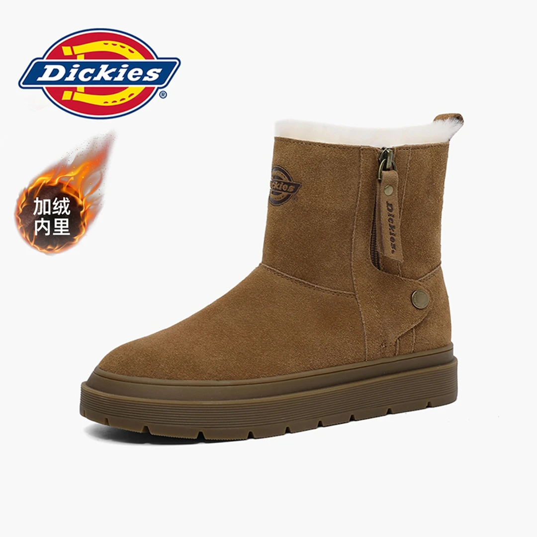 Dickies雪地靴女秋冬款潮流大棉靴休闲靴加绒加厚保暖防寒高帮靴