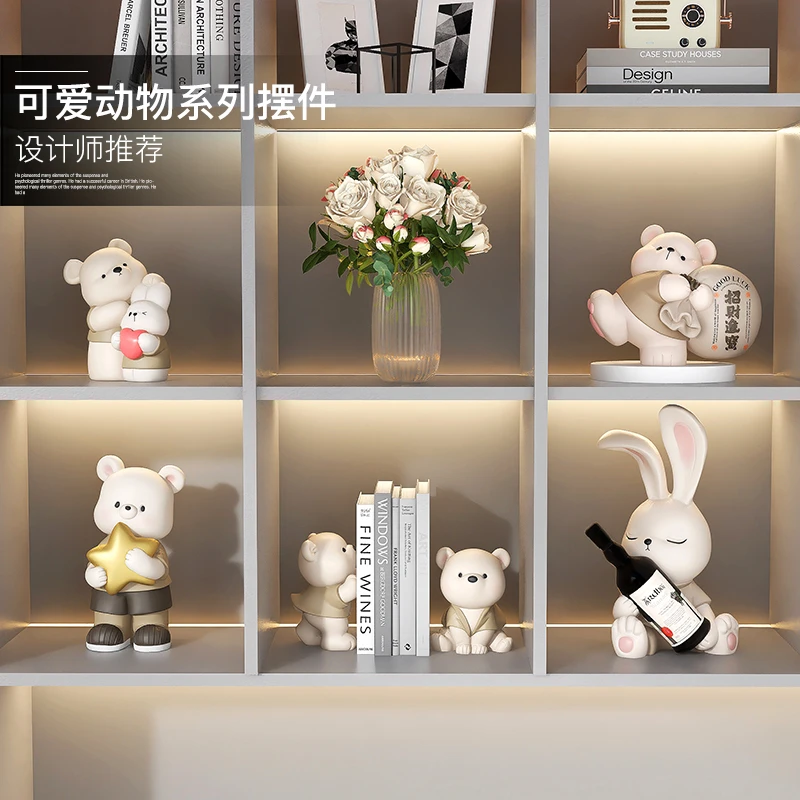 棕榈树现代轻奢家居客厅玄关酒柜装饰品小动物摆件餐边柜摆设