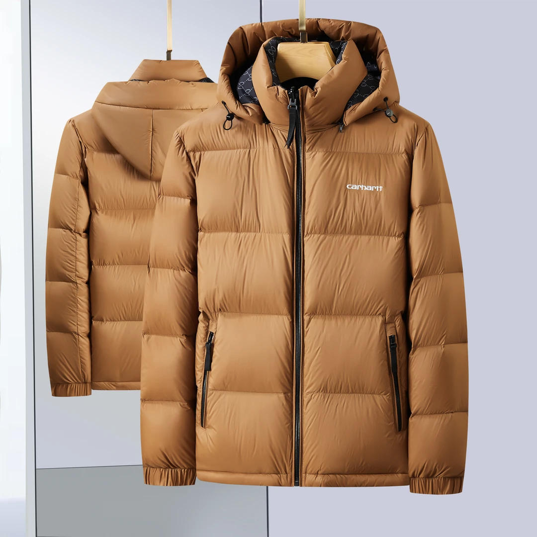 【536】时尚男装羽绒服保暖男士运动短款连帽加厚