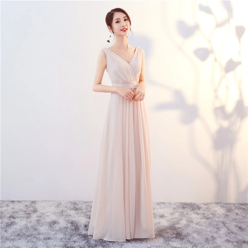 香风佳人原创设计气质修身粉色晚会宴会演唱礼服敬酒服高级质感礼