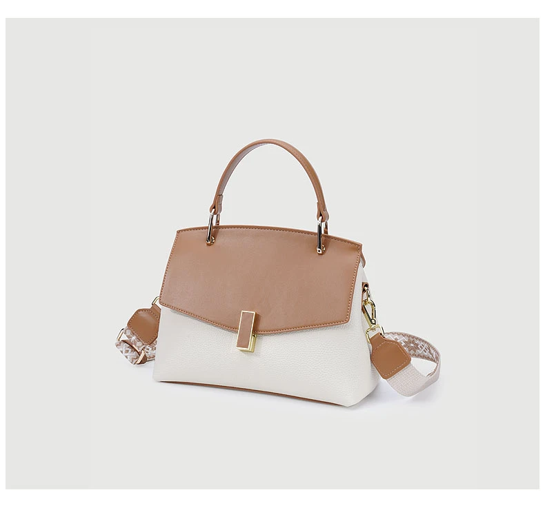 轻奢时尚百搭拼色斜跨斜跨肩包5109