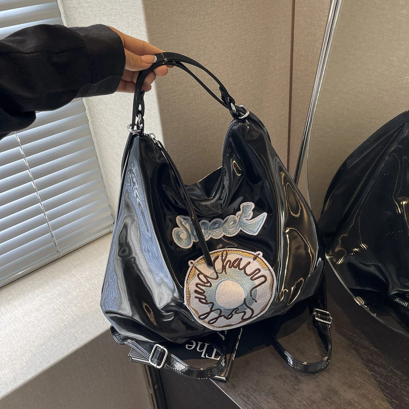 【KiKi买手日记】可爱星球纯色大容量一包多背单肩腋下手提