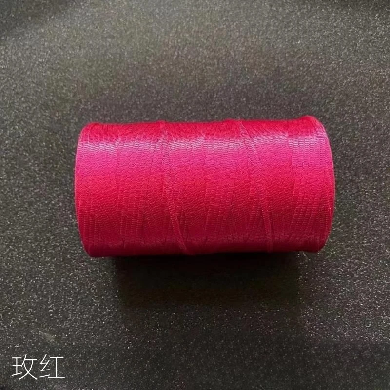 （一轴二两、三轴包邮）扁带线手工钩织鞋、包辅材辅料涤纶材质灰色