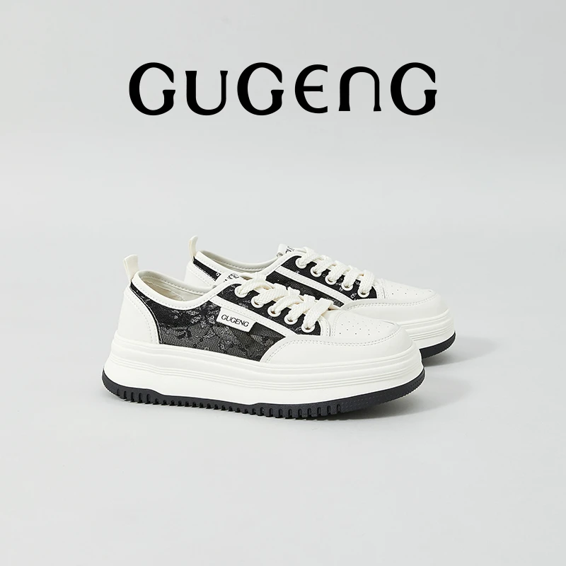 GUGENG/低帮女士休闲时尚百搭夏季新款潮流软底透气女鞋饼干鞋
