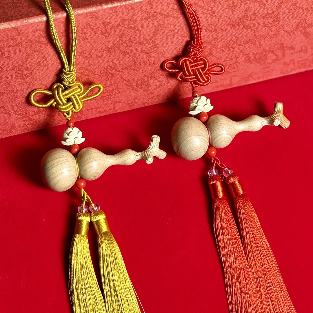 【泰山桃木龙头葫芦挂件手把件】正宗泰山桃木福禄挂饰把玩盘玩无漆