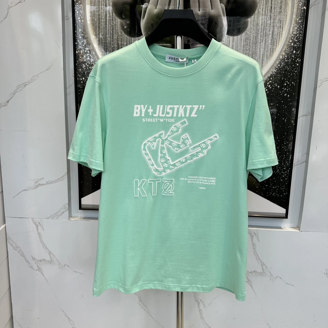 【KTZ短袖】24年新款时尚男士休闲百搭潮流轻奢修身品质夏季透气阔