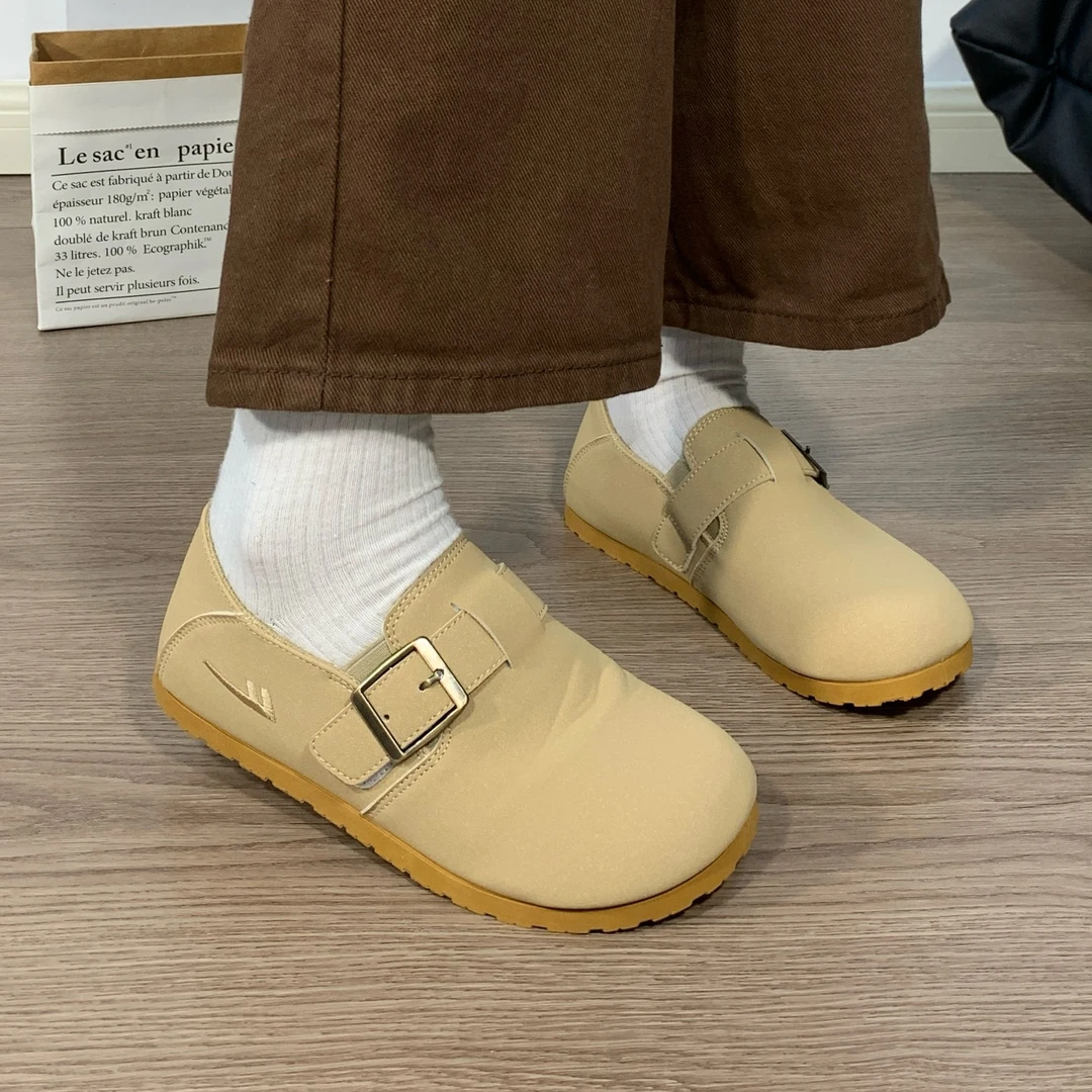 Warrior/回力全包勃肯鞋女2025秋冬复古经典一脚蹬百搭软底豆豆鞋