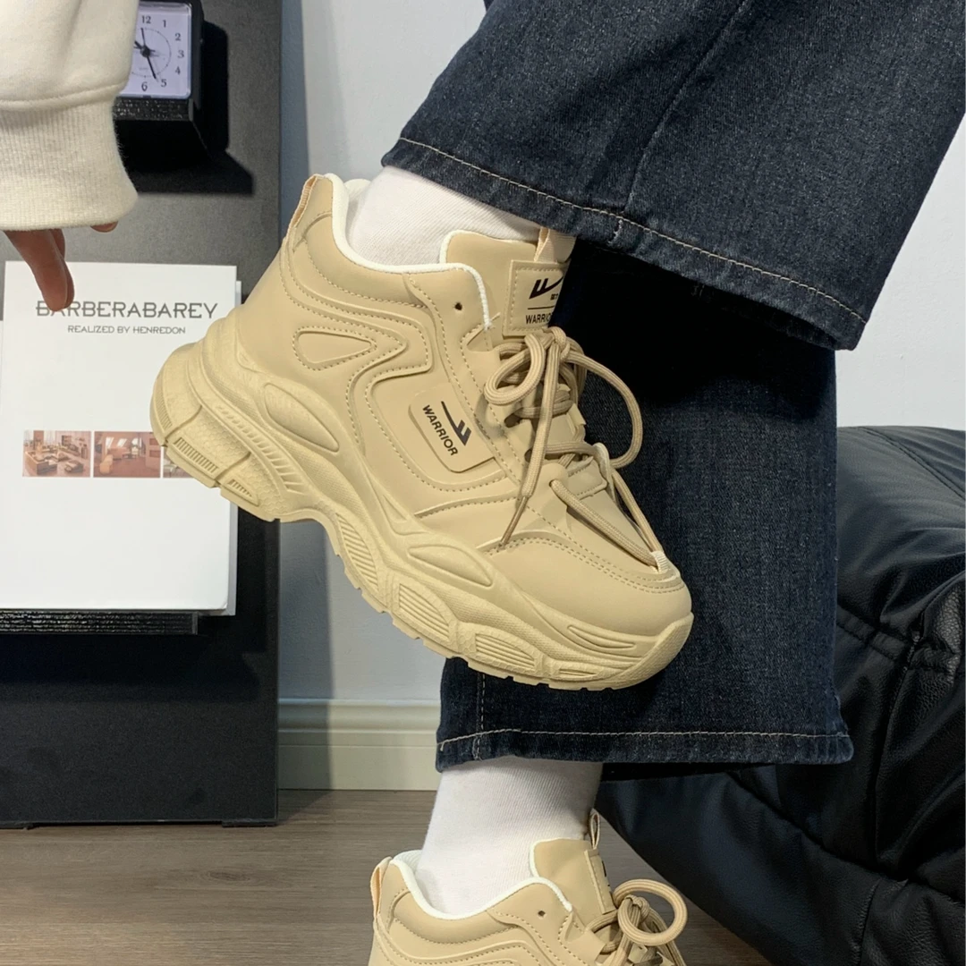 Warrior/回力女鞋厚底老爹鞋女增高鞋休闲运动鞋百搭学生小白鞋女