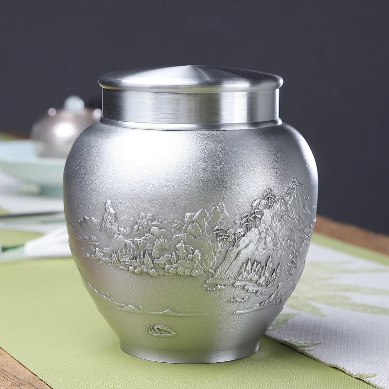 粉丝福利【每场直播仅1个】斑锡龙子品牌【锡殿】半手工秋水茶仓双盖