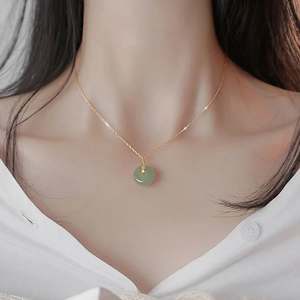 钛钢项链 平安扣项链设计感锁骨链小众气质ins网红轻奢吊坠饰品