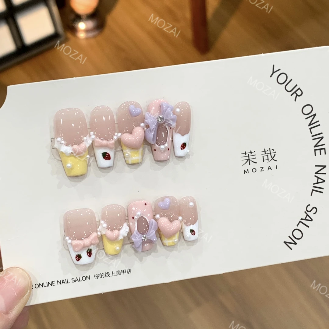 茉哉KK【童话镇】纯手工定制美甲拆卸穿戴甲A3156