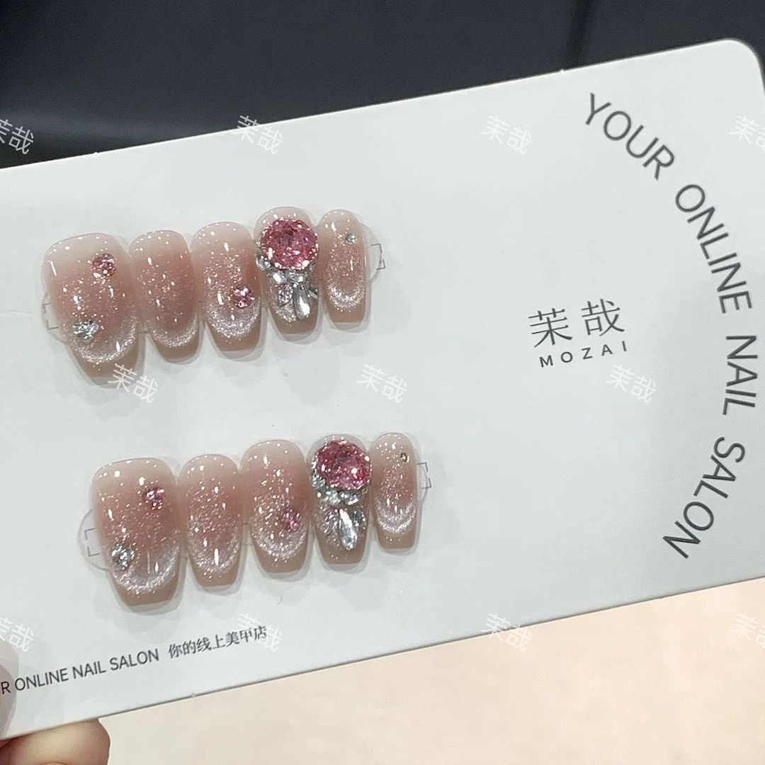 茉哉【玫瑰花束】纯手工定制美甲拆卸穿戴甲A3450m