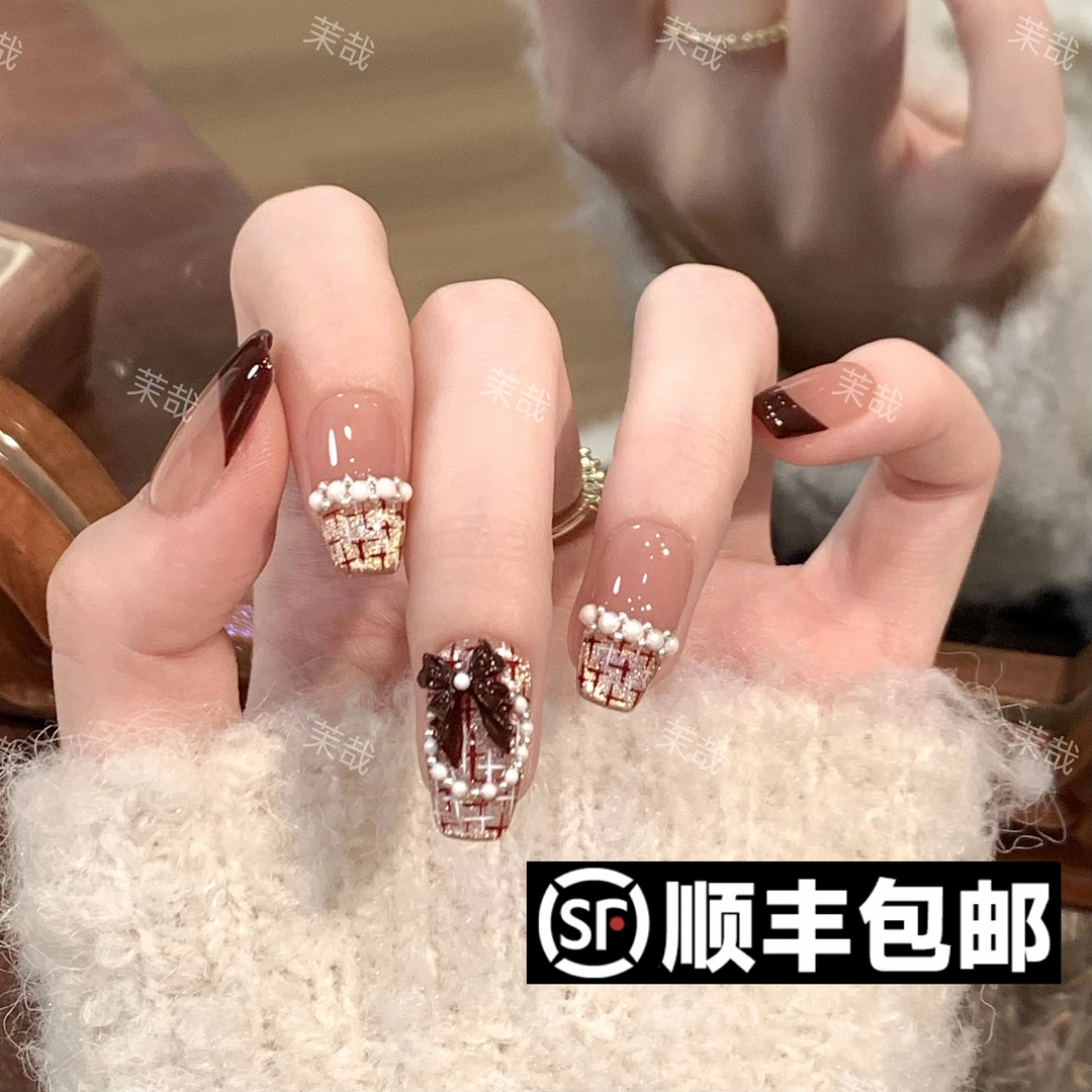 茉哉【小香妮】纯手工定制美甲拆卸穿戴甲A3373