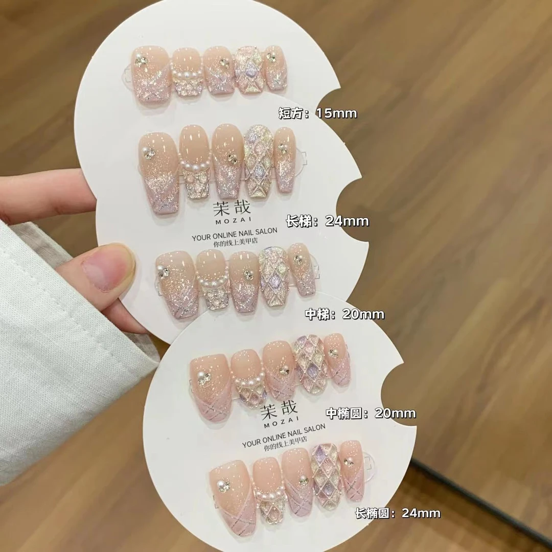 茉哉安娜【时光之匣】纯手工定制美甲拆卸穿戴甲A2988/A2989/A2990