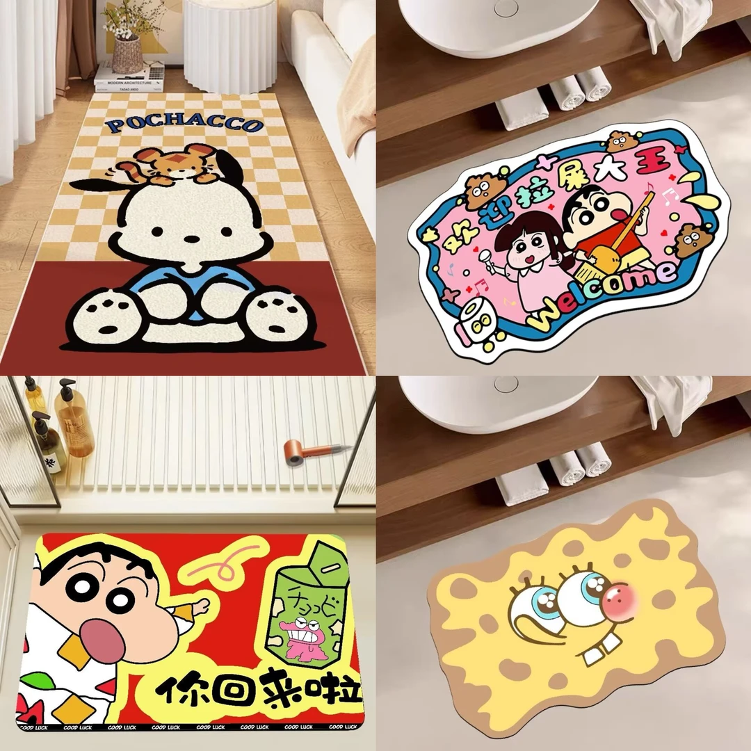 A1卡通地垫硅藻泥地垫吸水浴室入户天热有味道介意勿拍异味不售后