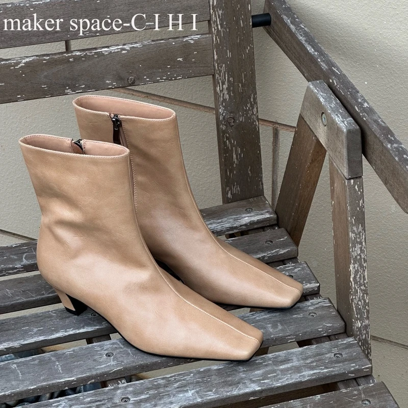 設計'makerspace'-637【落柘枝】高級版气质短靴性感时装女靴