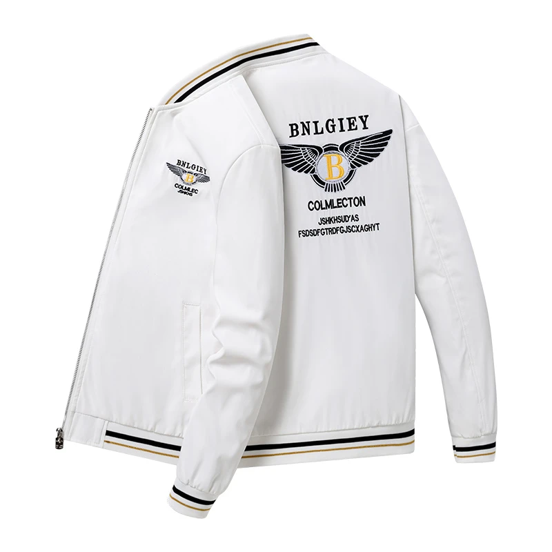 春秋季男士刺绣棒球服夹克时尚帅气休闲潮流百搭韩版青年上衣外套