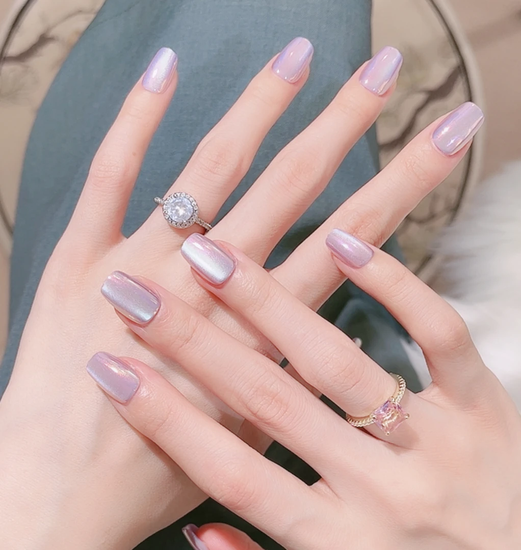 【1104号】紫光电镀10片装纯手工穿戴美甲