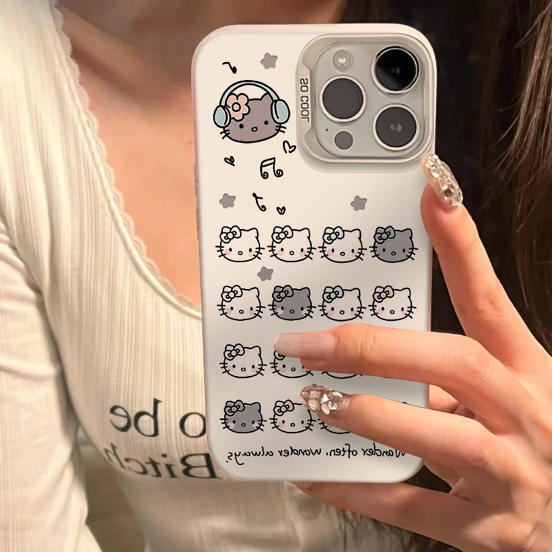 凯蒂猫头像适用iphone15/14/13元气壳卡通手机壳vivo华为oppo小米