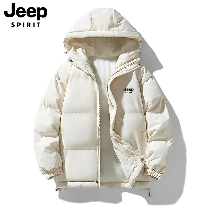 JEEP吉普男士连帽棉衣青少年加厚棉服潮流宽松秋冬新款百搭情侣款