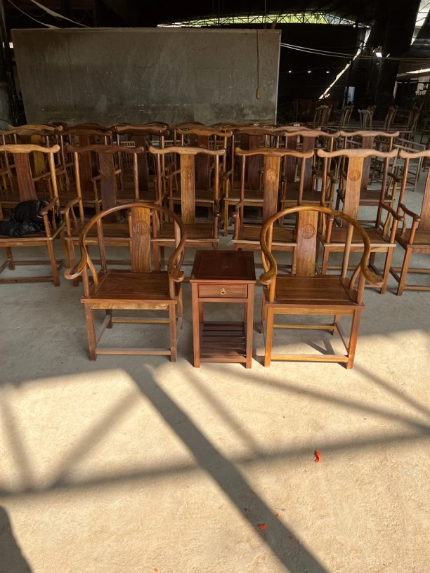 黄檀圈椅三件套茶桌椅古典椅子新中式茶桌茶艺 新中式