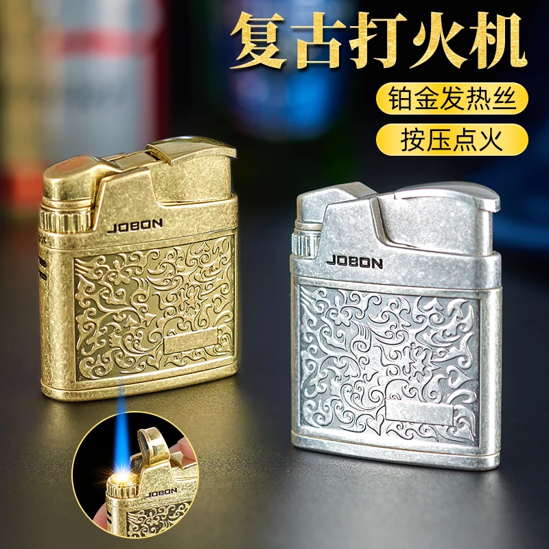 中邦充气打火机新款创意磕头按压式点火老式复古防风个性定制礼物