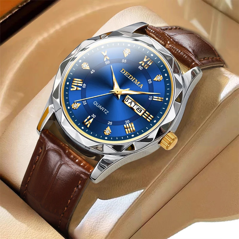 【粉丝专享】罗马数字潮流时尚皮带男表学生休闲石英手表防水手表